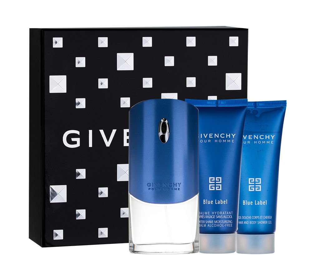 Givenchy Blue Label 100ml Edt 100ml + 75m Shower gel + 75ml After shave balm Kvepalai Vyrams EDT Rinkinys