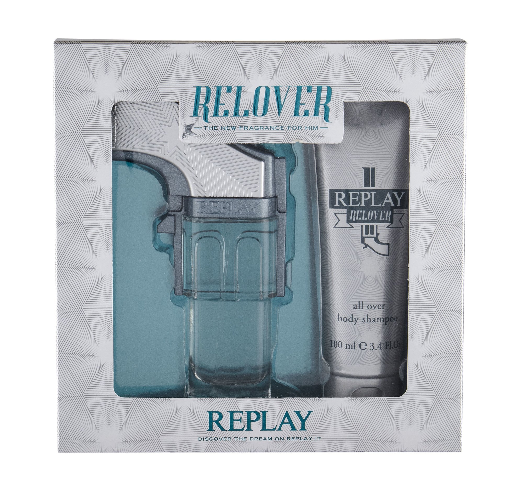 Replay Relover 50ml Edt 50 ml + Shower Gel 100 ml Kvepalai Vyrams EDT Rinkinys (Pažeista pakuotė)