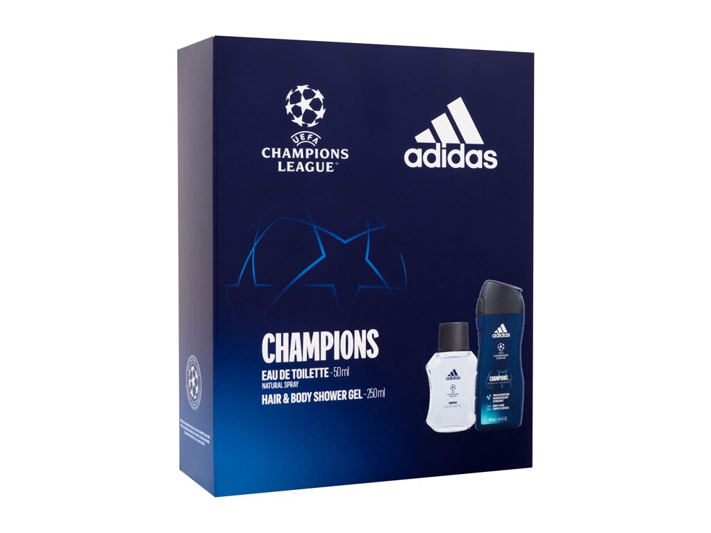Adidas UEFA Champions League Edition VIII 50ml Edt 50 ml + Shower Gel 250 ml Kvepalai Vyrams EDT Rinkinys