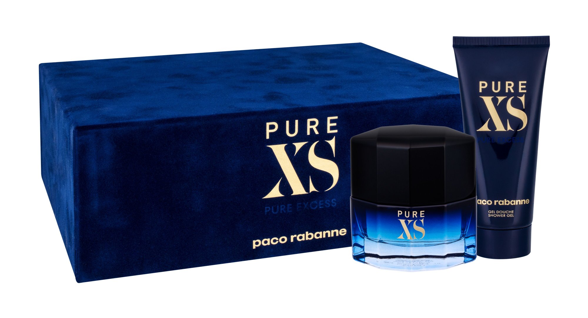 Paco Rabanne Pure XS 50ml Edt 50 ml + Shower Gel 100 ml Kvepalai Vyrams EDT Rinkinys (Pažeista pakuotė)